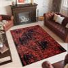 LaModaHome Area Rug Non-Slip - Orange Classical Soft Machine Washable Bedroom Rugs Indoor Outdoor Bathroom Mat Kids Child Stain Resistant Living Room Kitchen Carpet 3.3 x 9.9 ft view 1