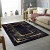 LaModaHome Area Rug Non-Slip - Black Bordure Soft Machine Washable Bedroom Rugs Indoor Outdoor Bathroom Mat Kids Child Stain Resistant Living Room Kitchen Carpet 2.7 x 4 ft view 1