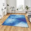 LaModaHome Area Rug Non-Slip - Blue Sky Soft Machine Washable Bedroom Rugs Indoor Outdoor Bathroom Mat Kids Child Stain Resistant Living Room Kitchen Carpet 3.3 x 9.9 ft view 1