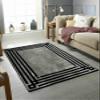 LaModaHome Area Rug Non-Slip - Grey Bordure Soft Machine Washable Bedroom Rugs Indoor Outdoor Bathroom Mat Kids Child Stain Resistant Living Room Kitchen Carpet 3.3 x 9.9 ft (071) view 1