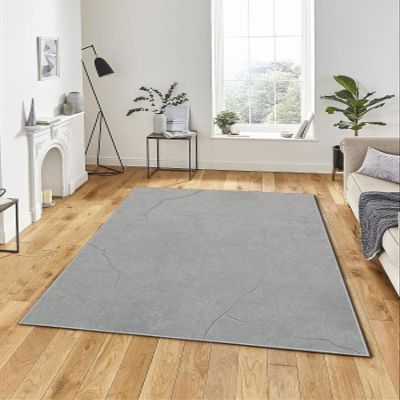 LaModaHome Area Rug Non-Slip - Black Grey Soft Machine Washable Bedroom Rugs Indoor Outdoor Bathroom Mat Kids Child Stain Resistant Living Room Kitchen Carpet 5.9 x 9.3 ft
