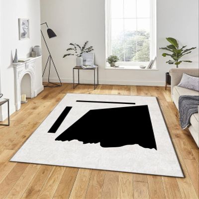 LaModaHome Area Rug Non-Slip - Blue Vector Soft Machine Washable Bedroom Rugs Indoor Outdoor Bathroom Mat Kids Child Stain Resistant Living Room Kitchen Carpet 3.3 x 6.6 ft