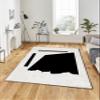 LaModaHome Area Rug Non-Slip - Blue Vector Soft Machine Washable Bedroom Rugs Indoor Outdoor Bathroom Mat Kids Child Stain Resistant Living Room Kitchen Carpet 3.3 x 6.6 ft view 1