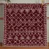 LaModaHome Area Rug Non-Slip - Burgundy Geometric Soft Machine Washable Bedroom Rugs Indoor Outdoor Bathroom Mat Kids Child Stain Resistant Living Room Kitchen Carpet 3.3 x 6.6 ft view 2
