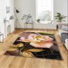 LaModaHome Area Rug Non-Slip - Purple Flower Soft Machine Washable Bedroom Rugs Indoor Outdoor Bathroom Mat Kids Child Stain Resistant Living Room Kitchen Carpet 3.3 x 5 ft view 1