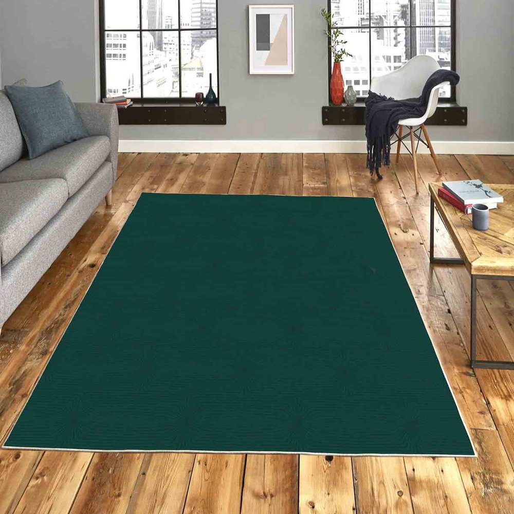 LaModaHome Area Rug Non-Slip - Green Green Thin, Washable Soft Machine Washable Bedroom Rugs Indoor Outdoor Bathroom Mat Kids Child Stain Resistant Living Room Kitchen Carpet 2 x 3.3 ft (265)