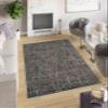 LaModaHome Area Rug Non-Slip - Anthracite Line Soft Machine Washable Bedroom Rugs Indoor Outdoor Bathroom Mat Kids Child Stain Resistant Living Room Kitchen Carpet 4.7 x 7.3 ft (208) view 1