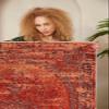 LaModaHome Area Rug Non-Slip - Orange Aged Classic Soft Machine Washable Bedroom Rugs Indoor Outdoor Bathroom Mat Kids Child Stain Resistant Living Room Kitchen Carpet 3.3 x 9.9 ft view 3