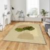 LaModaHome Area Rug Non-Slip - Blue Leaf Soft Machine Washable Bedroom Rugs Indoor Outdoor Bathroom Mat Kids Child Stain Resistant Living Room Kitchen Carpet 2.7 x 5 ft (86) view 1
