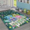 LaModaHome Area Rug Non-Slip - Green Monster Party Soft Machine Washable Bedroom Rugs Indoor Outdoor Bathroom Mat Kids Child Stain Resistant Living Room Kitchen Carpet 3.3 x 5 ft view 1