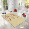 LaModaHome Area Rug Non-Slip - Yellow Cat face Soft Machine Washable Bedroom Rugs Indoor Outdoor Bathroom Mat Kids Child Stain Resistant Living Room Kitchen Carpet 3.3 x 9.9 ft view 2