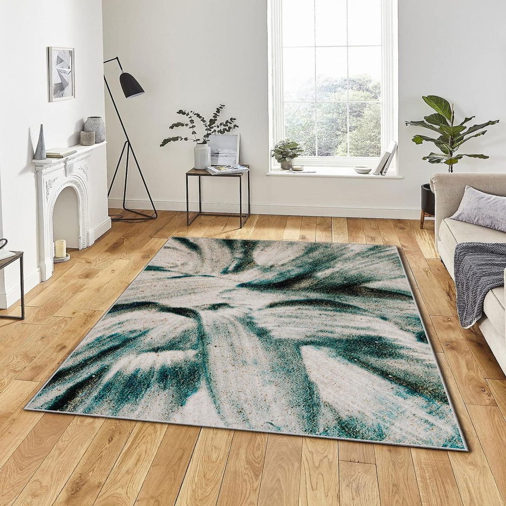 LaModaHome Area Rug Non-Slip - Brown Annual Soft Machine Washable Bedroom Rugs Indoor Outdoor Bathroom Mat Kids Child Stain Resistant Living Room Kitchen Carpet 2 x 3.3 ft