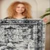 LaModaHome Area Rug Non-Slip - Grey Border and Faint Soft Machine Washable Bedroom Rugs Indoor Outdoor Bathroom Mat Kids Child Stain Resistant Living Room Kitchen Carpet 2.7 x 5 ft view 3