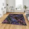 LaModaHome Area Rug Non-Slip - Pink Geometric Soft Machine Washable Bedroom Rugs Indoor Outdoor Bathroom Mat Kids Child Stain Resistant Living Room Kitchen Carpet 2.7 x 5 ft (43) view 1