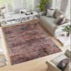 LaModaHome Area Rug Non-Slip - Brown Vintage Soft Machine Washable Bedroom Rugs Indoor Outdoor Bathroom Mat Kids Child Stain Resistant Living Room Kitchen Carpet 5.9 x 9.3 ft (162) view 1