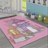 LaModaHome Area Rug Non-Slip - Pink Mermaid Soft Machine Washable Bedroom Rugs Indoor Outdoor Bathroom Mat Kids Child Stain Resistant Living Room Kitchen Carpet 3.3 x 9.9 ft (58A) view 1