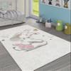 LaModaHome Area Rug Non-Slip - White Elephant Soft Machine Washable Bedroom Rugs Indoor Outdoor Bathroom Mat Kids Child Stain Resistant Living Room Kitchen Carpet 2.7 x 4 ft view 1