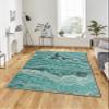 LaModaHome Area Rug Non-Slip - Grey Watercolor Soft Machine Washable Bedroom Rugs Indoor Outdoor Bathroom Mat Kids Child Stain Resistant Living Room Kitchen Carpet 4.7 x 7.3 ft (18) view 1