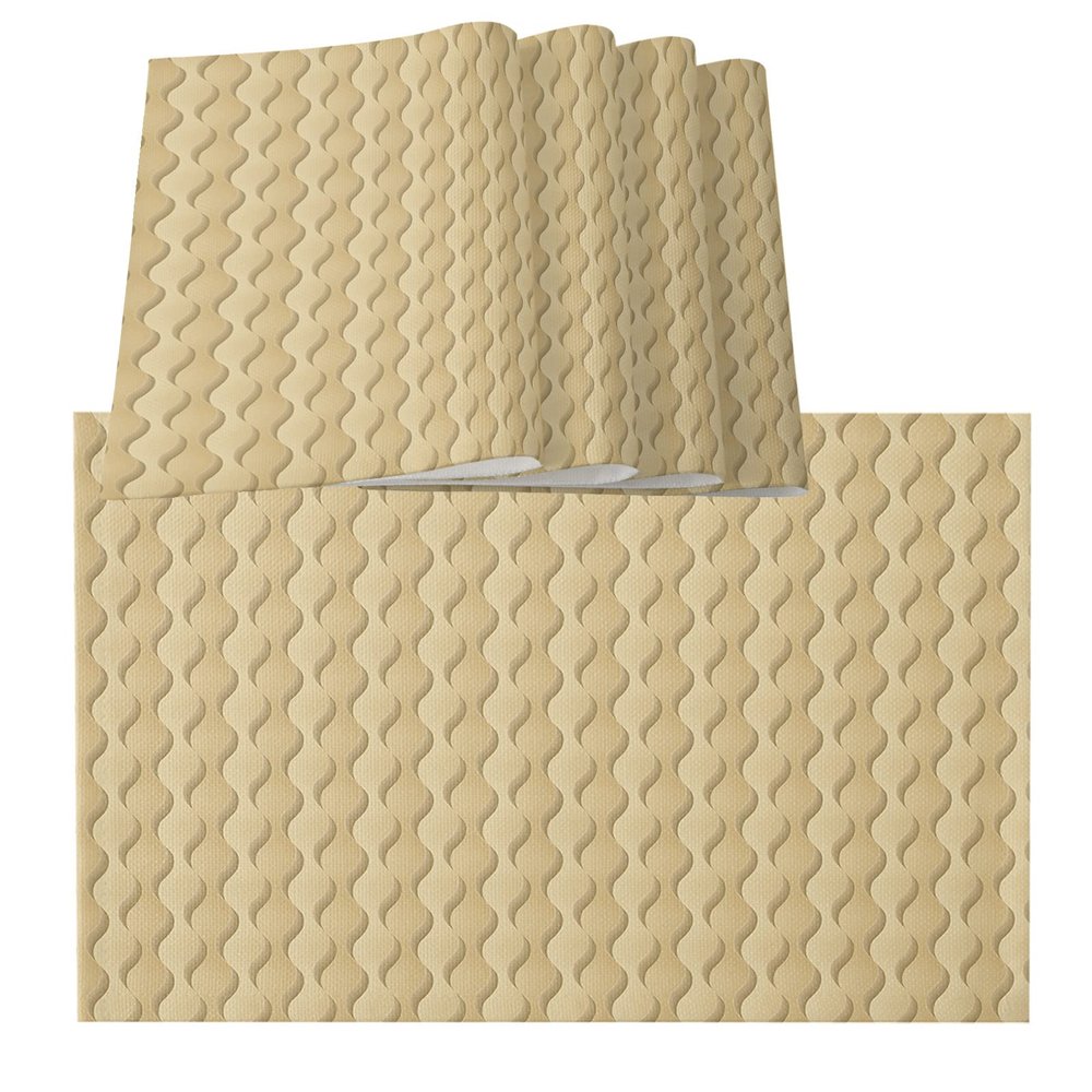 Abstract Placemats for Dinning Table Set of 6 Burlap Kitchen Place Mats Waterproof Cloth Table Mats, Indoor Outdoor Placemats Easy Clean Dinner Decor 13x19 Modern Minimalist Geometric Plaid Stripes