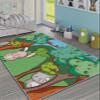 LaModaHome Area Rug Non-Slip - Green Rabbit and Mouse Soft Machine Washable Bedroom Rugs Indoor Outdoor Bathroom Mat Kids Child Stain Resistant Living Room Kitchen Carpet 2.7 x 5 ft view 1