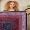 LaModaHome Area Rug Non-Slip - Purple Line Soft Machine Washable Bedroom Rugs Indoor Outdoor Bathroom Mat Kids Child Stain Resistant Living Room Kitchen Carpet 2.7 x 4 ft (183) view 3