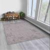 LaModaHome Area Rug Non-Slip - Grey Line Soft Machine Washable Bedroom Rugs Indoor Outdoor Bathroom Mat Kids Child Stain Resistant Living Room Kitchen Carpet 2 x 3.3 ft (241) view 1