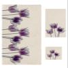 3-Piece Towel Set - Bath Towels Hand Towels Wash Cloths, Absorbent and Drying Flower Tulips Transparent Purple Abstract Towel Set for Kitchen/Bathroom/Gym/Swimming Pool view 1