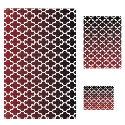 3-Piece Towel Set - Bath Towels Hand Towels Wash Cloths, Absorbent and Drying Morocco Geometric Gradients Patterned Towel Set for Kitchen/Bathroom/Gym/Swimming Pool