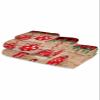3-Piece Towel Set - Bath Towels Hand Towels Wash Cloths, Absorbent and Drying Christmas Balls Holly Berry Farmhouse Rustic Wooden Board Buffalo Check Towel Set for Kitchen/Bathroom/Gym/Swimming Pool view 2
