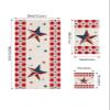 3-Piece Towel Set - Bath Towels Hand Towels Wash Cloths, Absorbent and Drying Red Buffalo Plaid American Flag Patriotic Star Independence Day Towel Set for Kitchen/Bathroom/Gym/Swimming Pool view 4