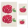 TocaHome 3-Piece Towel Set - Bath Towels Hand Towels Wash Cloths, Absorbent and Drying Polka Dot Apple Towel Set for Kitchen/Bathroom/Gym/Swimming Pool view 1