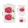 TocaHome 3-Piece Towel Set - Bath Towels Hand Towels Wash Cloths, Absorbent and Drying Polka Dot Apple Towel Set for Kitchen/Bathroom/Gym/Swimming Pool view 4