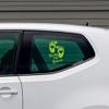 Leniutor Cute Baby Footprint Baby On Board Sticker for Cars, Double-Sided Kids On Board Safety Caution Sign Decal for Car Window, Bumper, Truck Decals (1PCS, Green) view 2