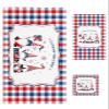 3-Piece Towel Set - Bath Towels Hand Towels Wash Cloths, Absorbent and Drying Independence Day Gnomes Fireworks Patriotic Print Towel Set for Kitchen/Bathroom/Gym/Swimming Pool view 1