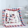 3-Piece Towel Set - Bath Towels Hand Towels Wash Cloths, Absorbent and Drying Independence Day Gnomes Fireworks Patriotic Print Towel Set for Kitchen/Bathroom/Gym/Swimming Pool view 3