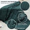 Alomidds Weighted Blanket, Luxury Velvet Weighted Blankets for Adults and Kids,Warm and Breathable Soft and Comfort Minky, Cute Heavy Blanket with Premium Glass Beads (36"x48" 5LBS, Green) view 2
