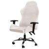 GAMUKAI Velvet Gaming Chair Cover  2-Piece Stretchable Slipcover for Racing/Office/Reclining Chairs | Soft & Anti-Slip Fabric | Universal Fit (Ivory) view 2