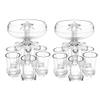 2 Set 6 Shot Glass Dispenser And Holder | Shot Glass Dispenser | Acrylic Shot Glasses Dispenser,Shot Dispenser With 6 Shot Glasses For Liquid Fun Drinking In College,Camping, Home Parties view 1