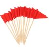 Abaodam Triangle Cake Insert Flags 12Pcs Toothpick Food Flags Fruit Picks Cocktail Sticks Party Decor for Cupcakes Appetizers view 1