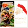 Abaodam Triangle Cake Insert Flags 12Pcs Toothpick Food Flags Fruit Picks Cocktail Sticks Party Decor for Cupcakes Appetizers view 2