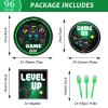 96 Pcs Video Game Plates and Napkins Party Supplies Gaming Party Tableware Set Green Gamer Party Decorations Favors for Kids Birthday Baby Shower Serves 24 view 2