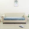 Rosygulls Separate Velvet Sofa Cover,Couch Covers for 2 Cushion Couch,Super Stretch Wear-Resistant Sofa Slipcovers,Washable Furniture Protector with Anti-Slip Elastic Bottom(Light Blue,Triple Seat) view 3