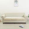Rosygulls Separate Velvet Sofa Cover,Couch Covers for 2 Cushion Couch,Super Stretch Wear-Resistant Sofa Slipcovers,Washable Furniture Protector with Anti-Slip Elastic Bottom(Beige,Triple Seat) view 3