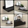 Boswillon Floating Shelves Wall Mounted Set of 2, Modern Black Wall Shelves for Storage with Lip, Display Picture Ledge Shelf for Wall Decor Bedroom Living Room Bathroom Kitchen view 4