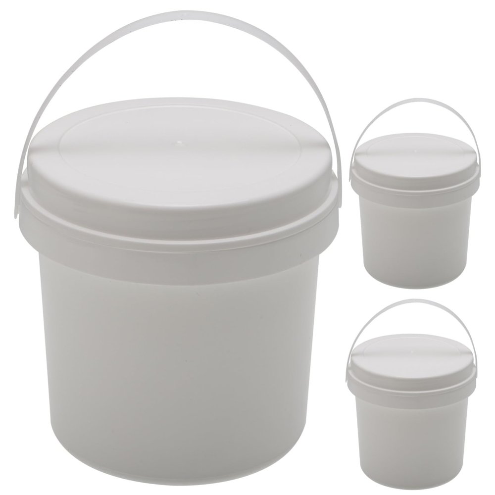 Angoily 3pcs Toy Organizers Lids Portable Candy Buckets for Boys and Girls Toys Snacks and Craft Accessories Convenient Storage