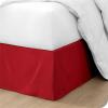 OMIREL Bed Skirt Bed Skirt 14 Inch Drop Brushed Microfiber Bed Skirts Hotel Quality Pleated Bed Skirt Box Pleated Bedding Skirt Valance Sheets Easy Care,Red,150 * 190+35cm view 1