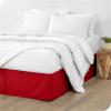 OMIREL Bed Skirt Bed Skirt 14 Inch Drop Brushed Microfiber Bed Skirts Hotel Quality Pleated Bed Skirt Box Pleated Bedding Skirt Valance Sheets Easy Care,Red,150 * 190+35cm view 3