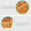 Kichvoe 1pc Pastoral Style Storage Basket for Desktop Organization Multi-purpose Sundries and Snack Container Kitchen Spice Jar Organizer view 3