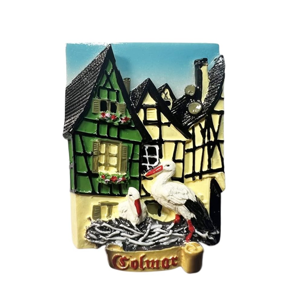 Colmar France 3D Fridge Magnet Souvenir Gift,Resin Handmade Colmar Refrigerator Magnet Home & Kitchen Decoration Collection