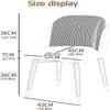 REROM Dining Chair Set of 4,Modern PU Leather Kitchen Counter Chair with Padded Seat Upholstered Lounge Chairs with Metal Legs Chairs (Color : Grey, Size : 91 * 43 * 45cm) view 2